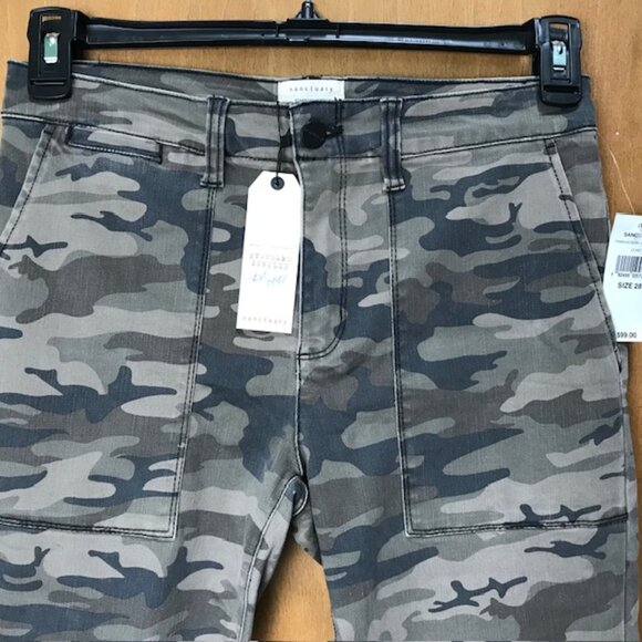 NEW Sanctuary Camo Skinny Jeans Pants Size 28 - Picture 2 of 13